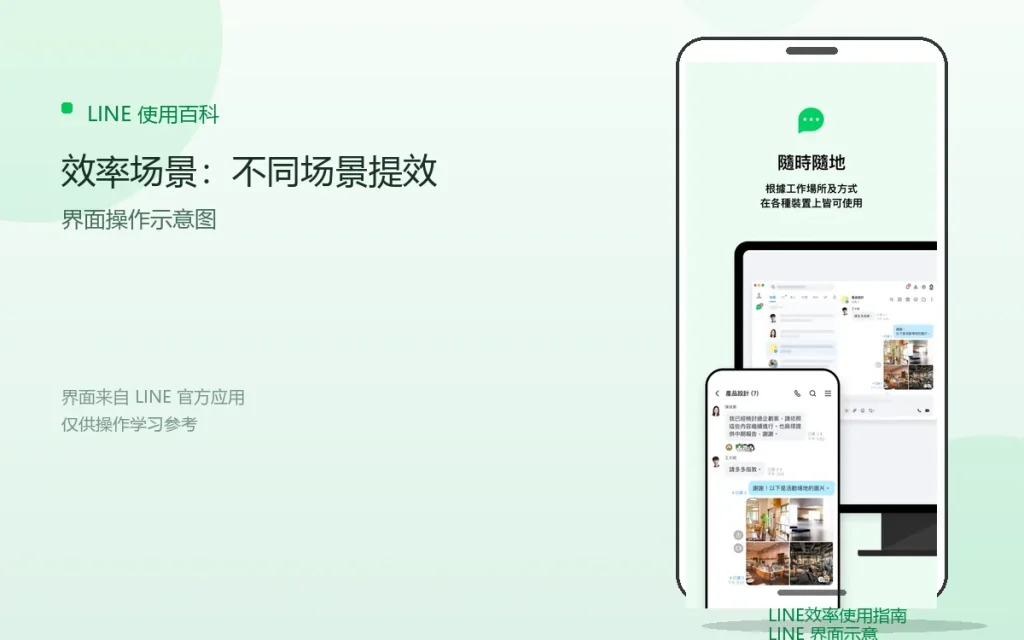 LINE效率场景：不同场景提效配图