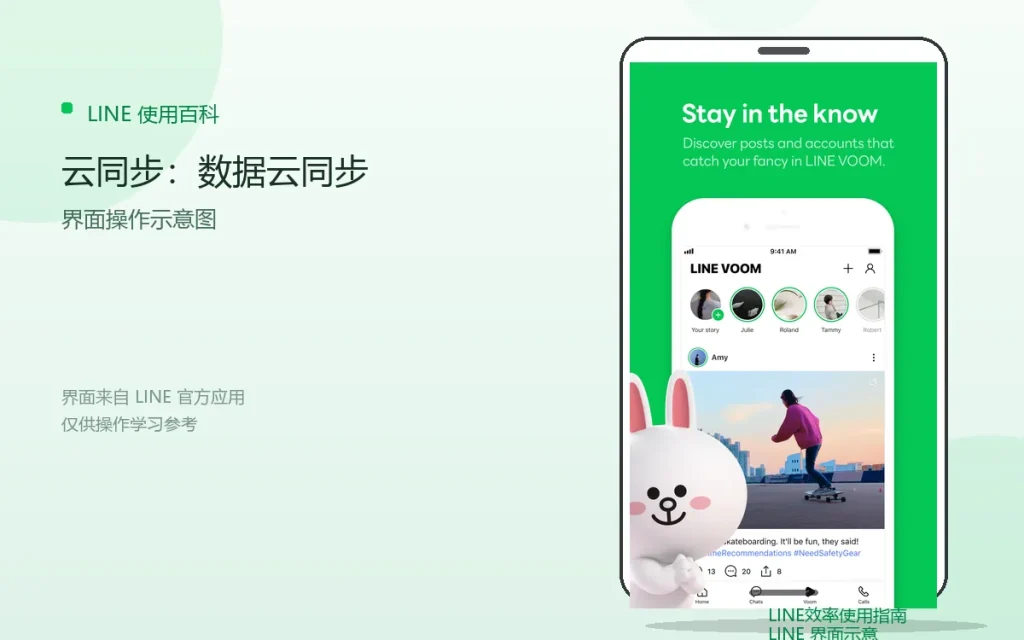 LINE云同步:数据云同步说明配图